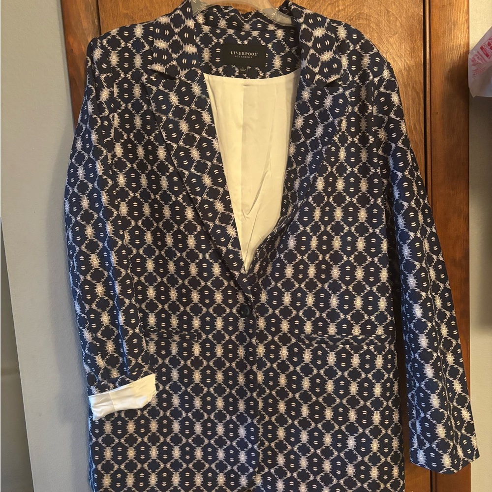 Liverpool Women's Navy Patterned Blazer